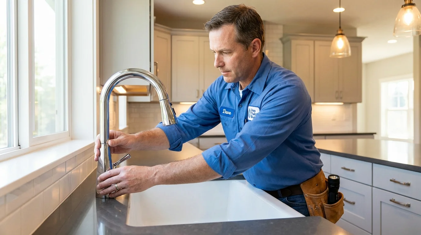 Kitchen faucet installation by Johns Plumbing LLC in Livonia